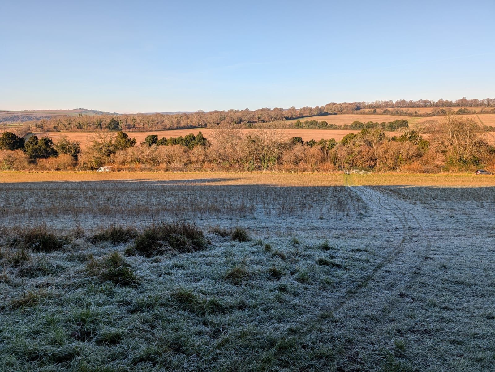 A frosty footpath